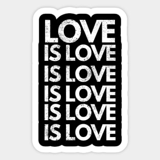 LGBTQ Gay Pride Flag Love Is Love Sticker